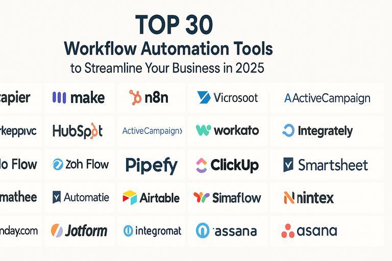 Top 30 Workflow Automation Tools to Streamline Your Business in 2025
